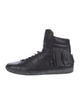 Saint Laurent Leather Fringe Trim Accent Sneakers