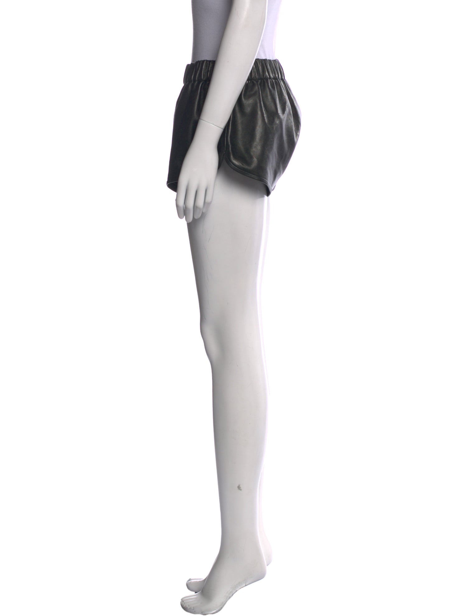 Saint Laurent Leather Mini Shorts