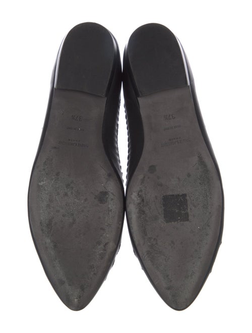 Saint Laurent Leather Braided Accents Ballet Flats