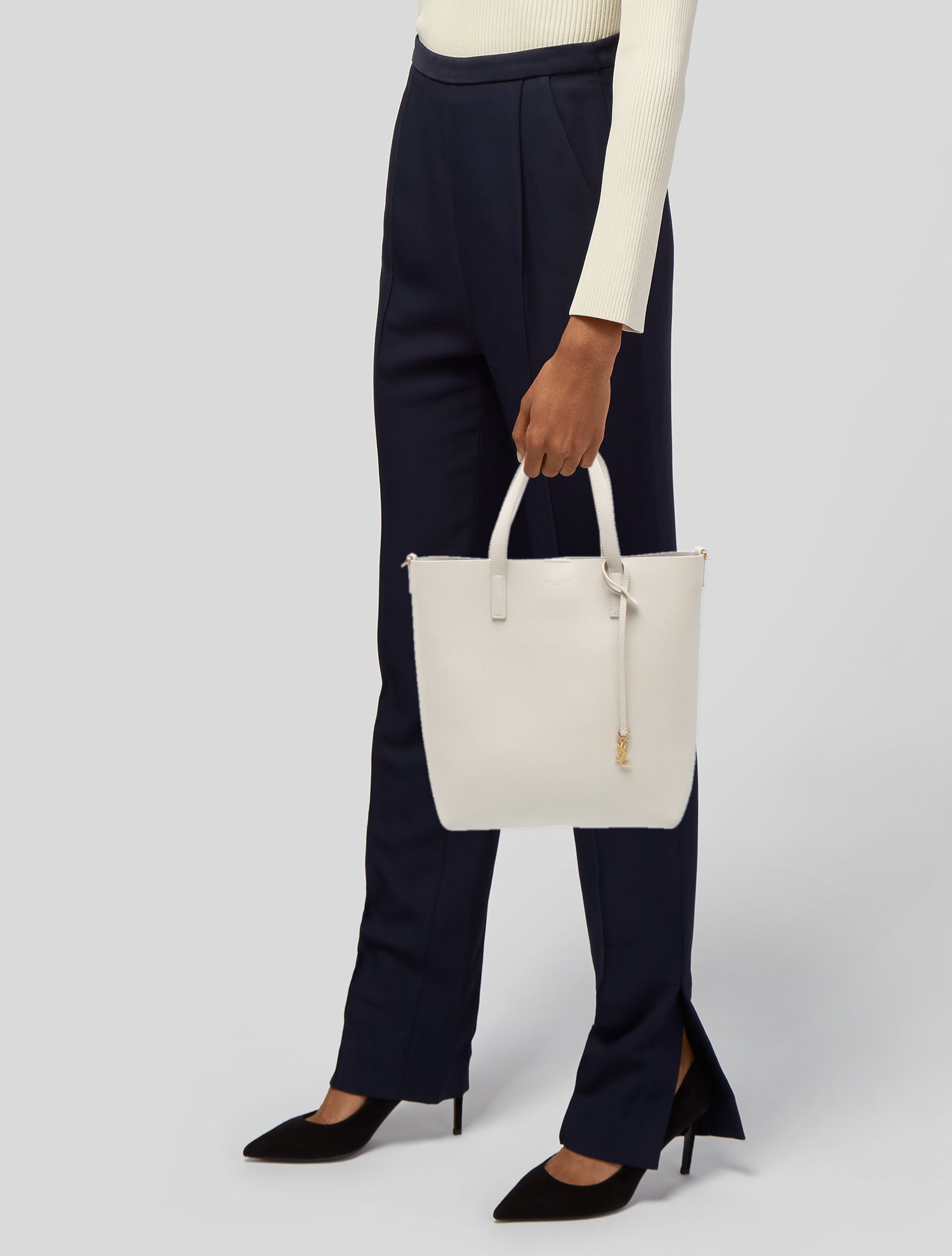 Saint Laurent Calfskin N/S Shopping Tote Toy 2022