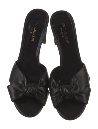 Saint Laurent Leather Slides