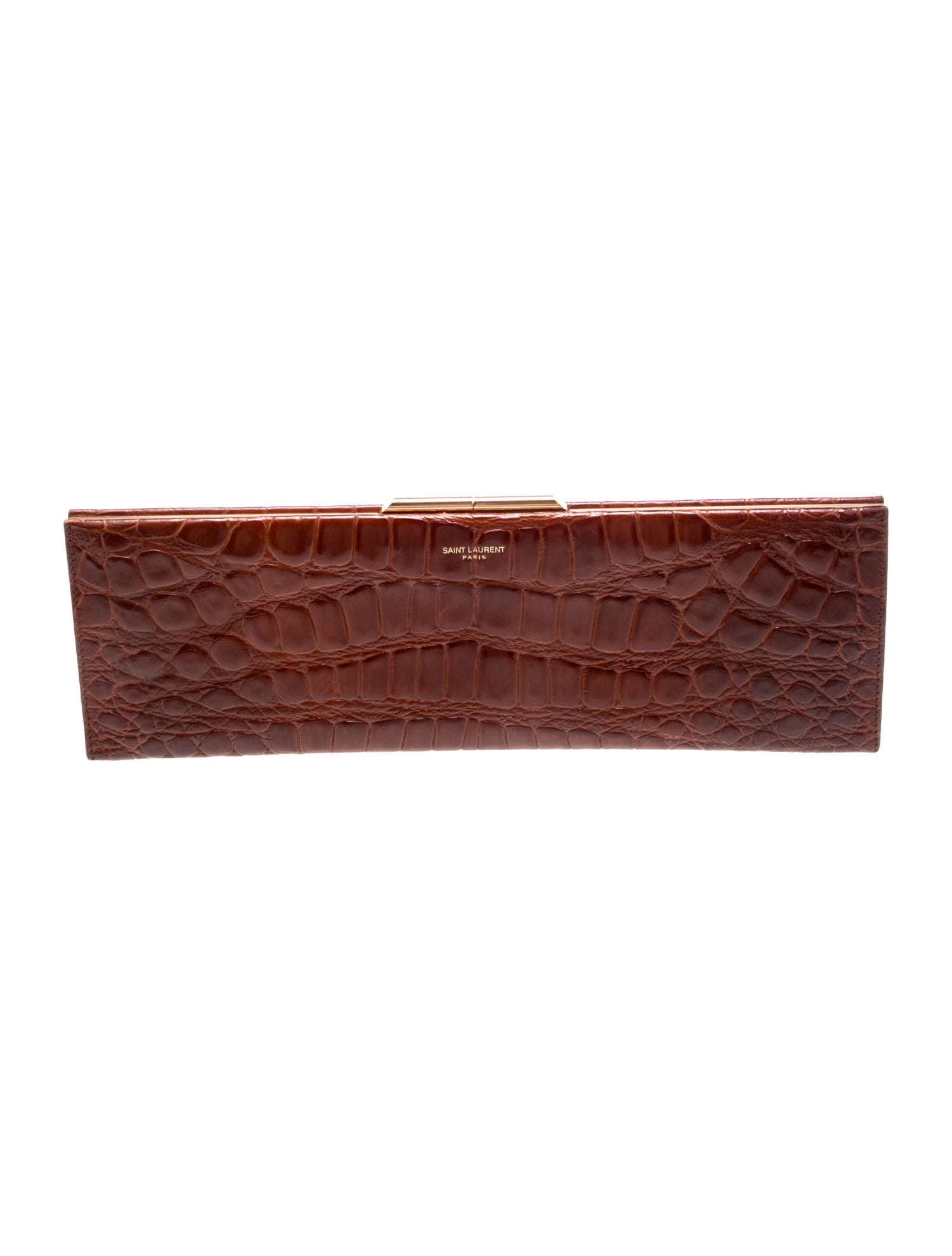 Saint Laurent Embossed Leather Crocodile-Embossed Large 2022