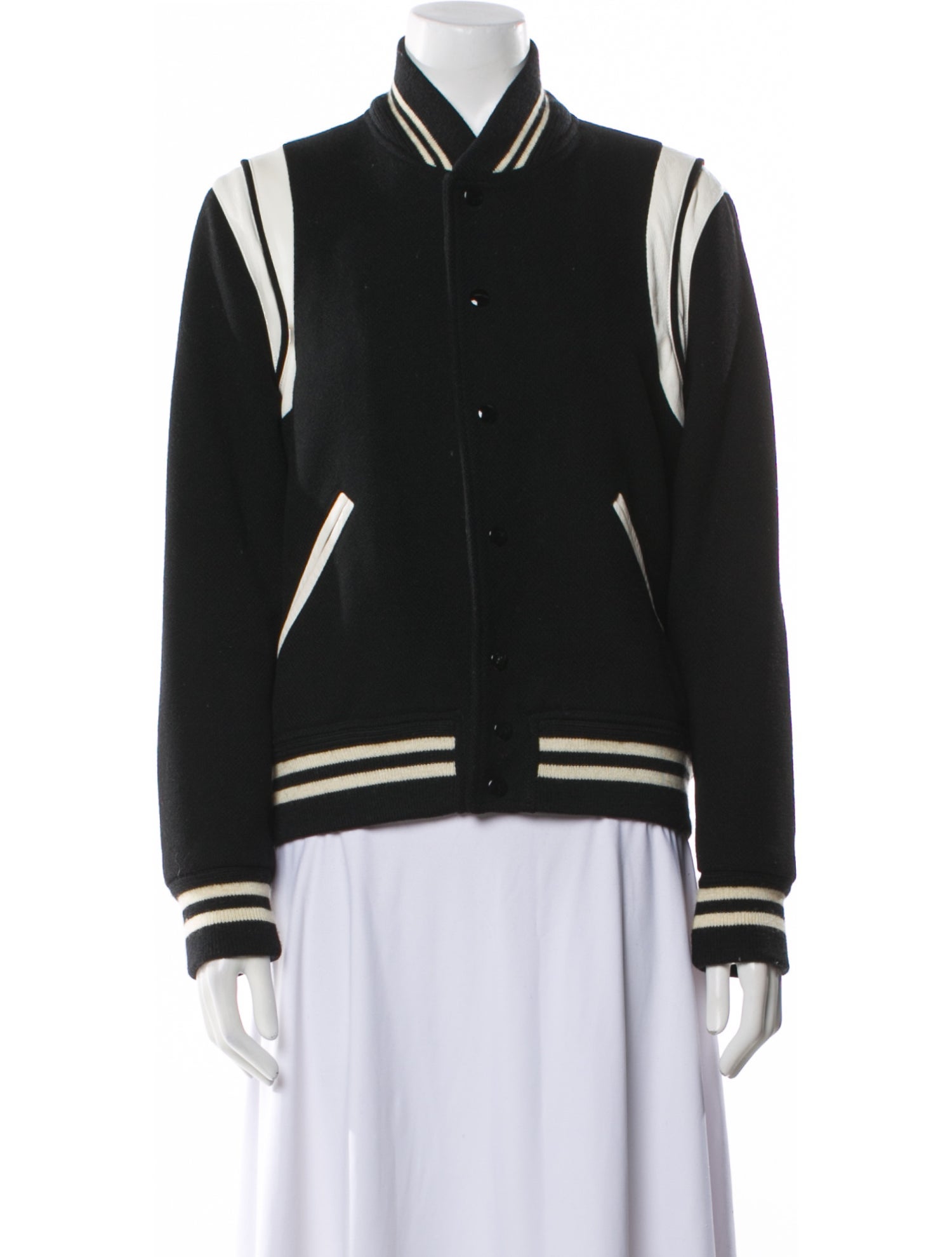 Saint Laurent Virgin Wool Striped Jacket