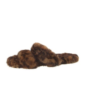Saint Laurent Fur Slides