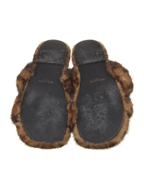 Saint Laurent Fur Slides