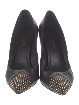 Saint Laurent Leather Studded Accents Pumps