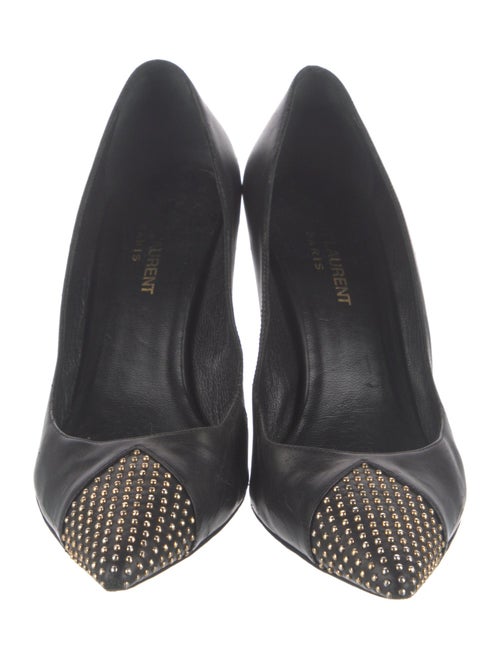 Saint Laurent Leather Studded Accents Pumps