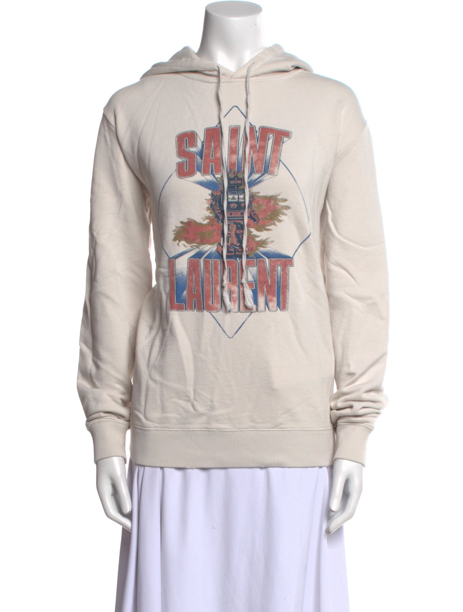 Saint Laurent Graphic Print Crew Neck Sweatshirt