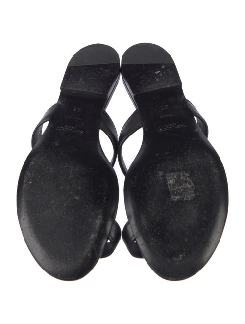 Saint Laurent Chain-Link Accent Leather Slides