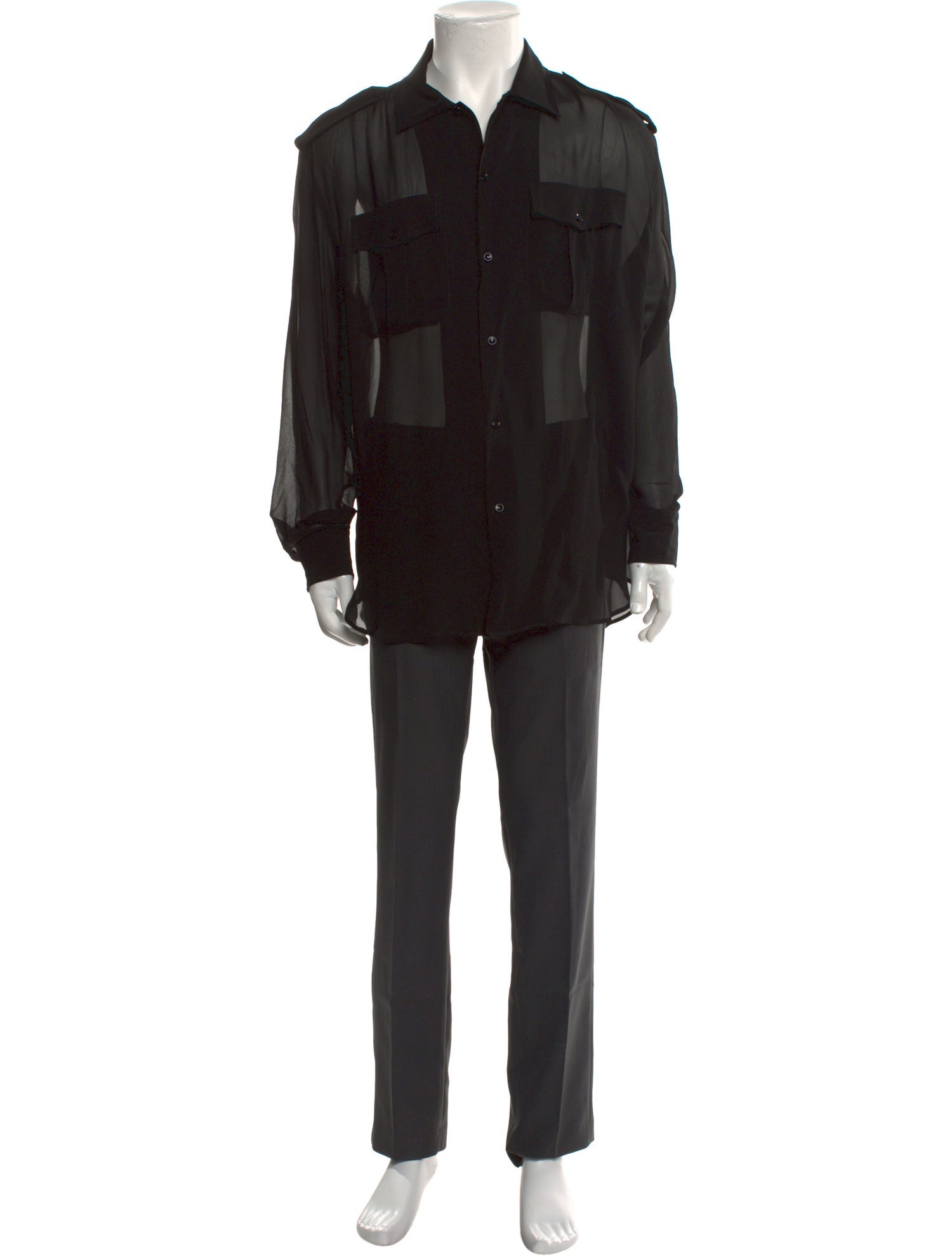 Saint Laurent 2022 Silk Tuxedo Shirt
