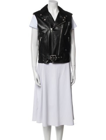 Saint Laurent Jackets Leather Vest Us10, Fr42 | L