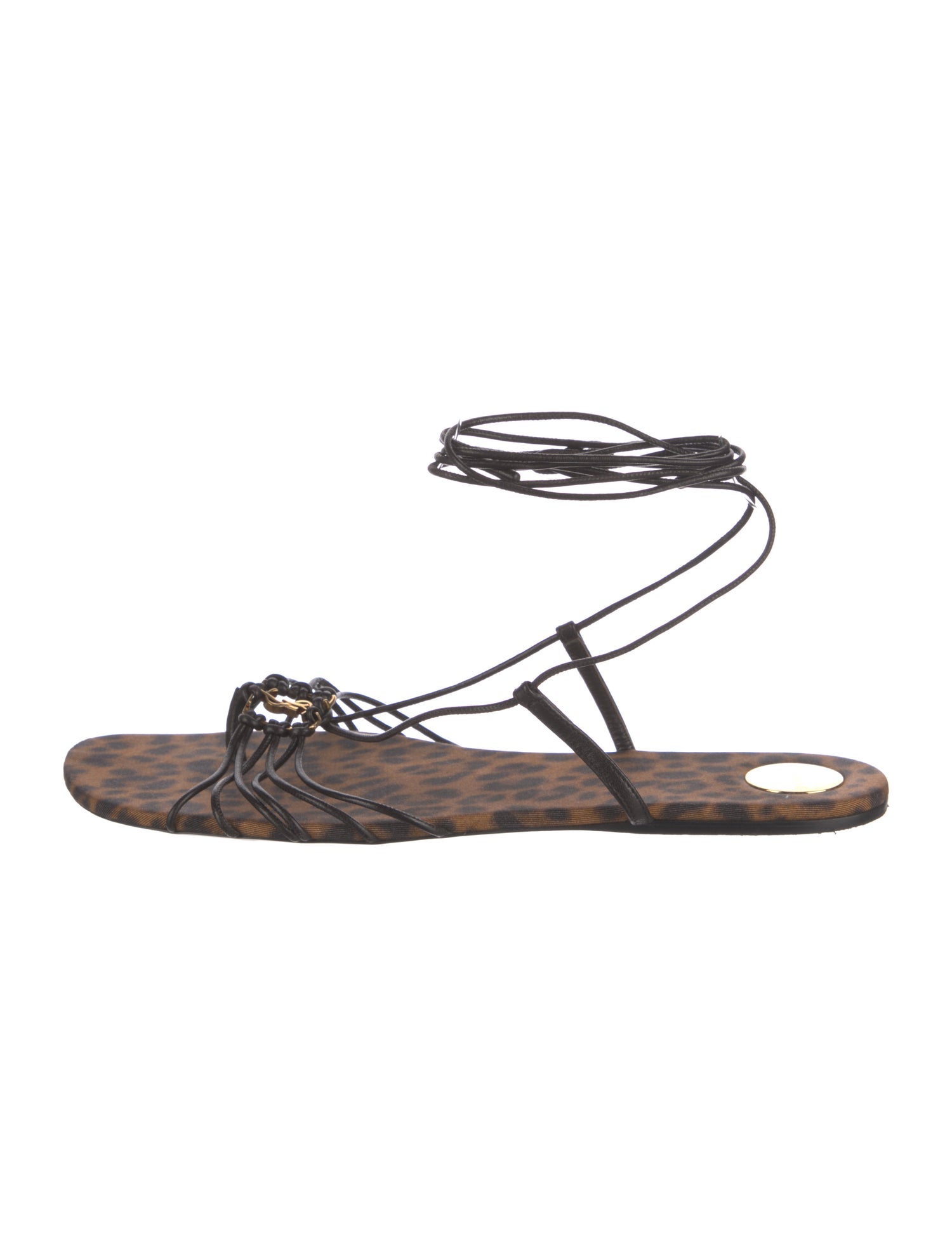 Saint Laurent Leather Slingback Flats