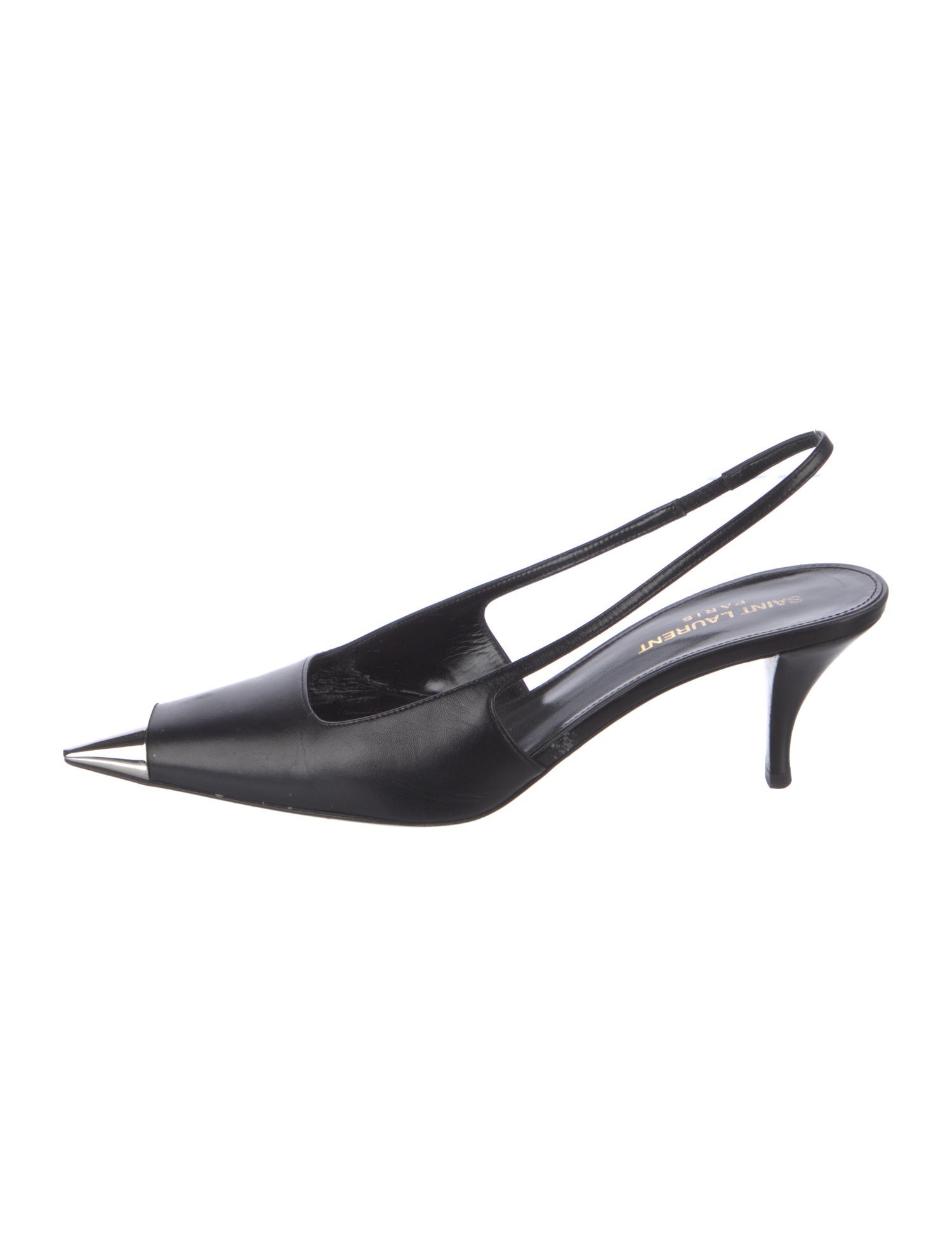Saint Laurent Leather Slingback Pumps