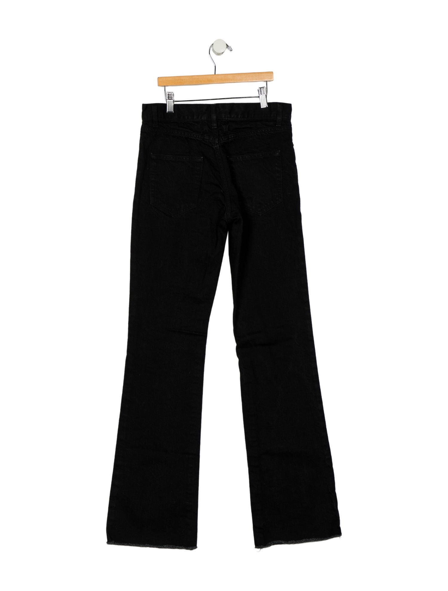 Saint Laurent Mid-Rise Wide Leg Jeans