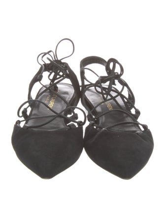 Saint Laurent Suede Slingback Flats