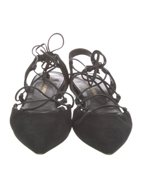 Saint Laurent Suede Slingback Flats