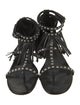 Saint Laurent Leather Studded Accents Gladiator Sandals
