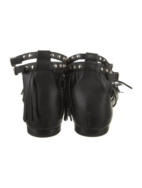 Saint Laurent Leather Studded Accents Gladiator Sandals
