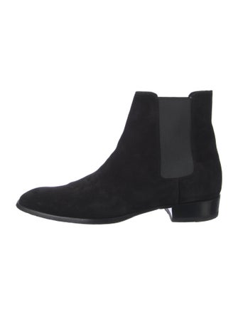 Saint Laurent Suede Chelsea Boots