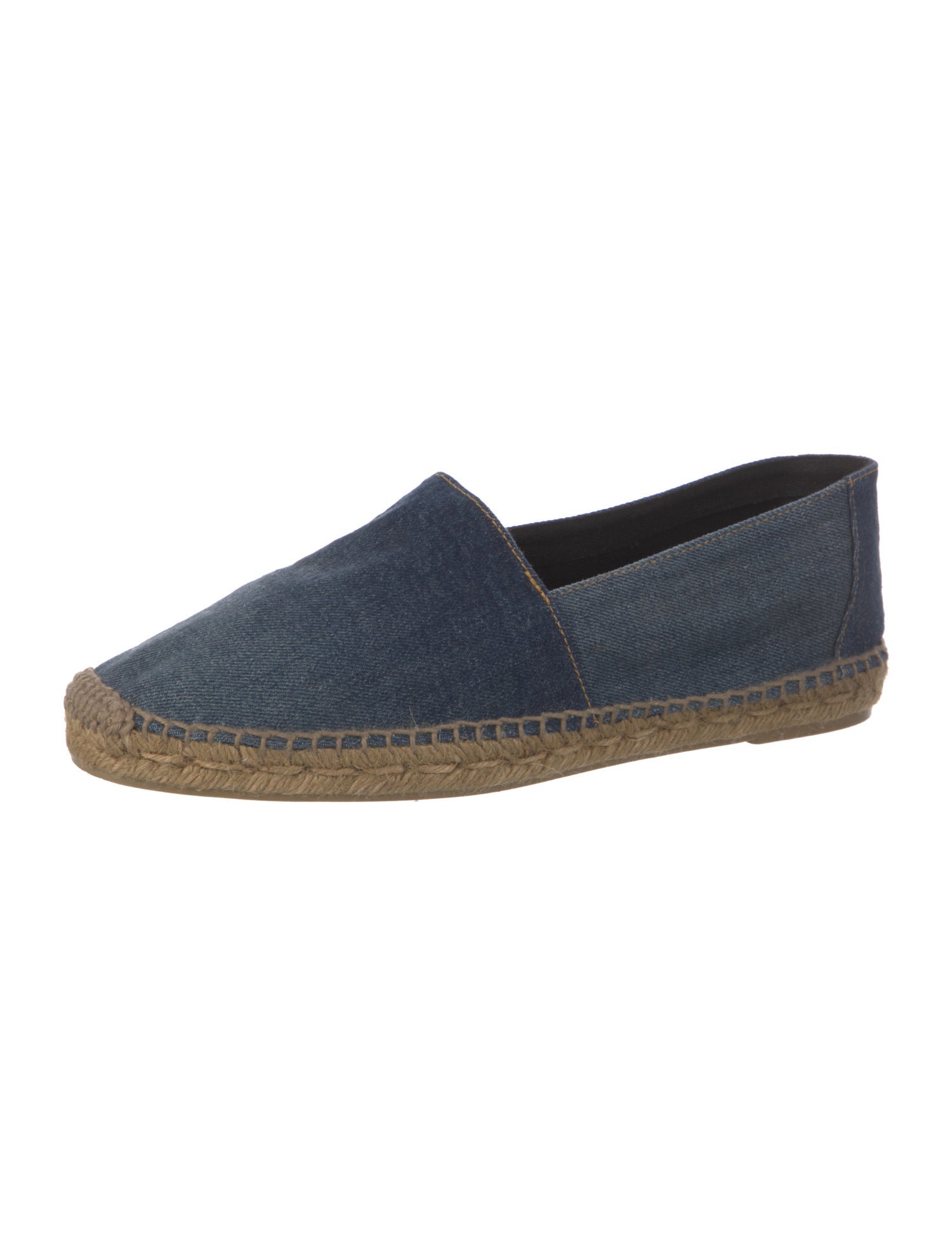 Saint Laurent Canvas Embroidered Accent Espadrilles