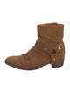 Saint Laurent Suede Studded Accents Boots
