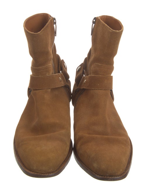 Saint Laurent Suede Studded Accents Boots