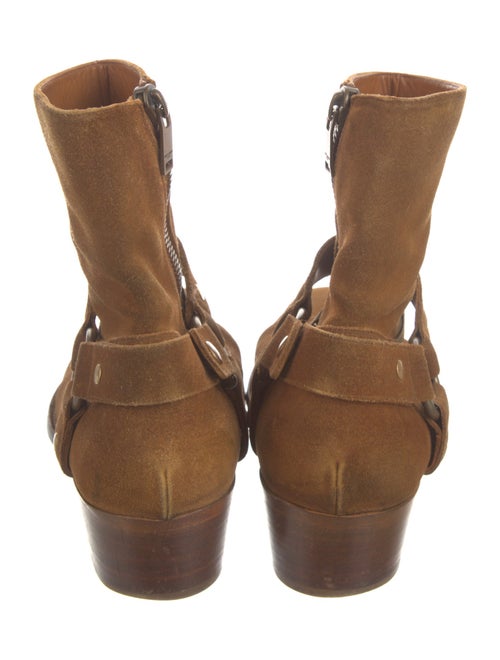 Saint Laurent Suede Studded Accents Boots