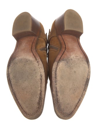 Saint Laurent Suede Studded Accents Boots