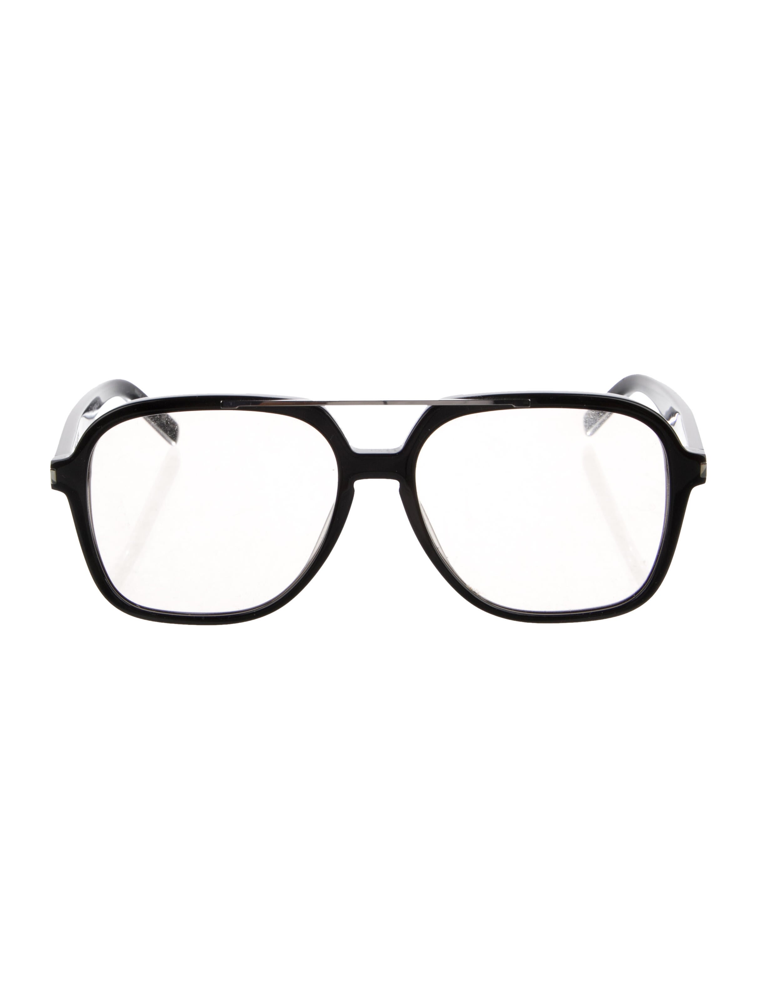 Saint Laurent Oversize Clear Sunglasses