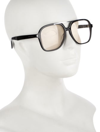 Saint Laurent Oversize Clear Sunglasses