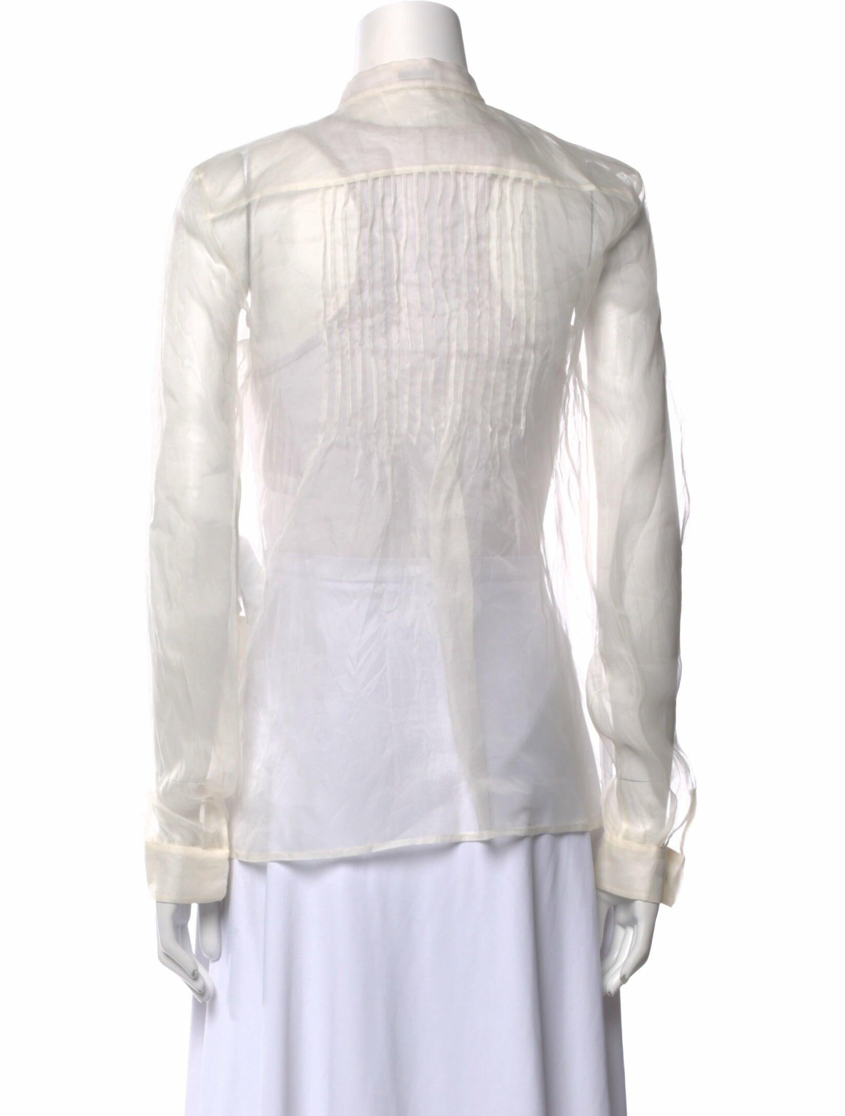 Saint Laurent Silk Long Sleeve Blouse w/ Tags