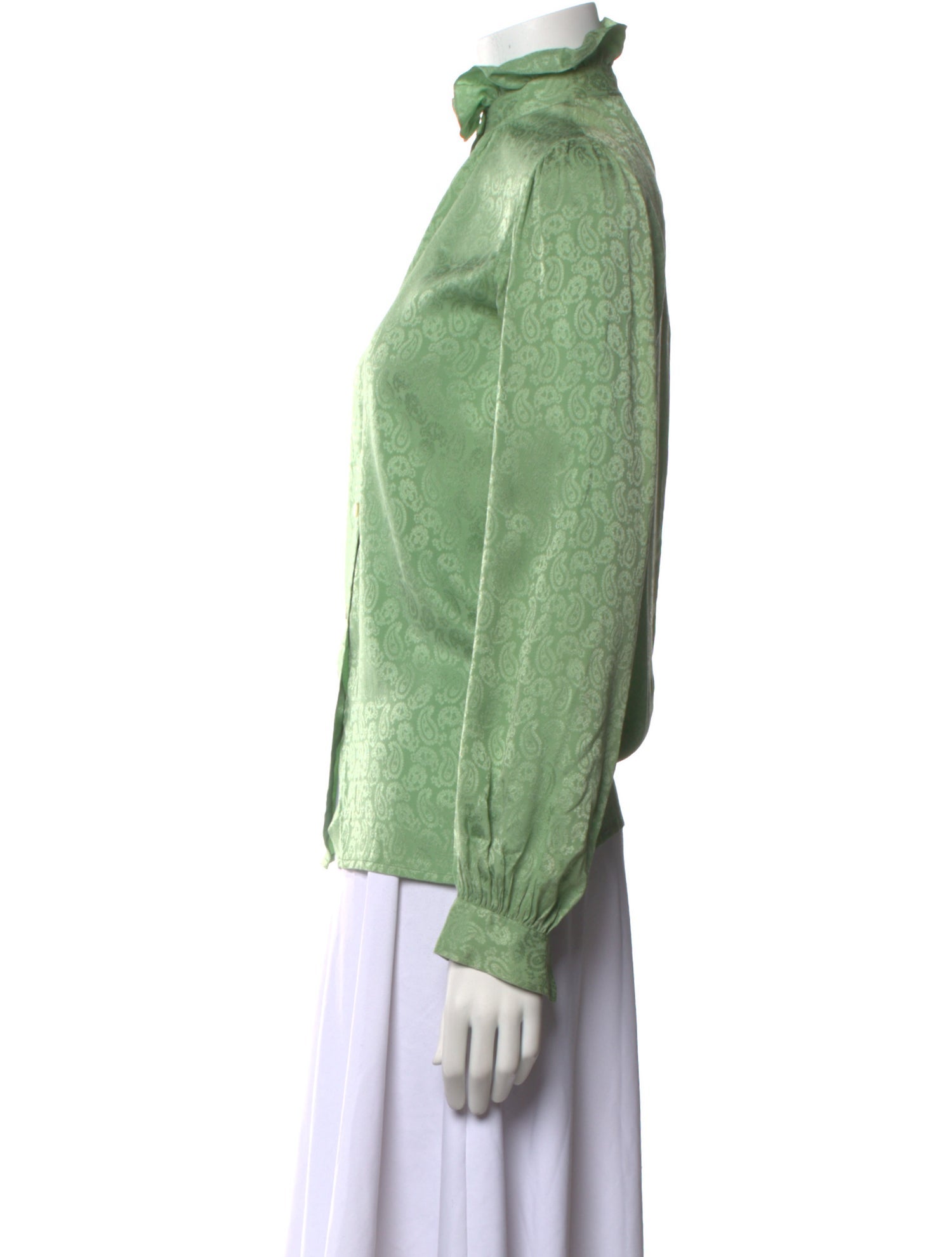 Yves Saint Laurent Rive Gauche Vintage 1980's Button-Up Top