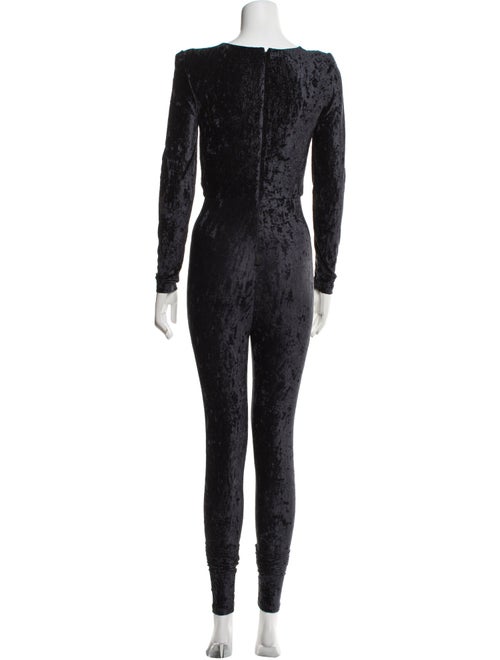 Saint Laurent Velour Scoop Neck Jumpsuit