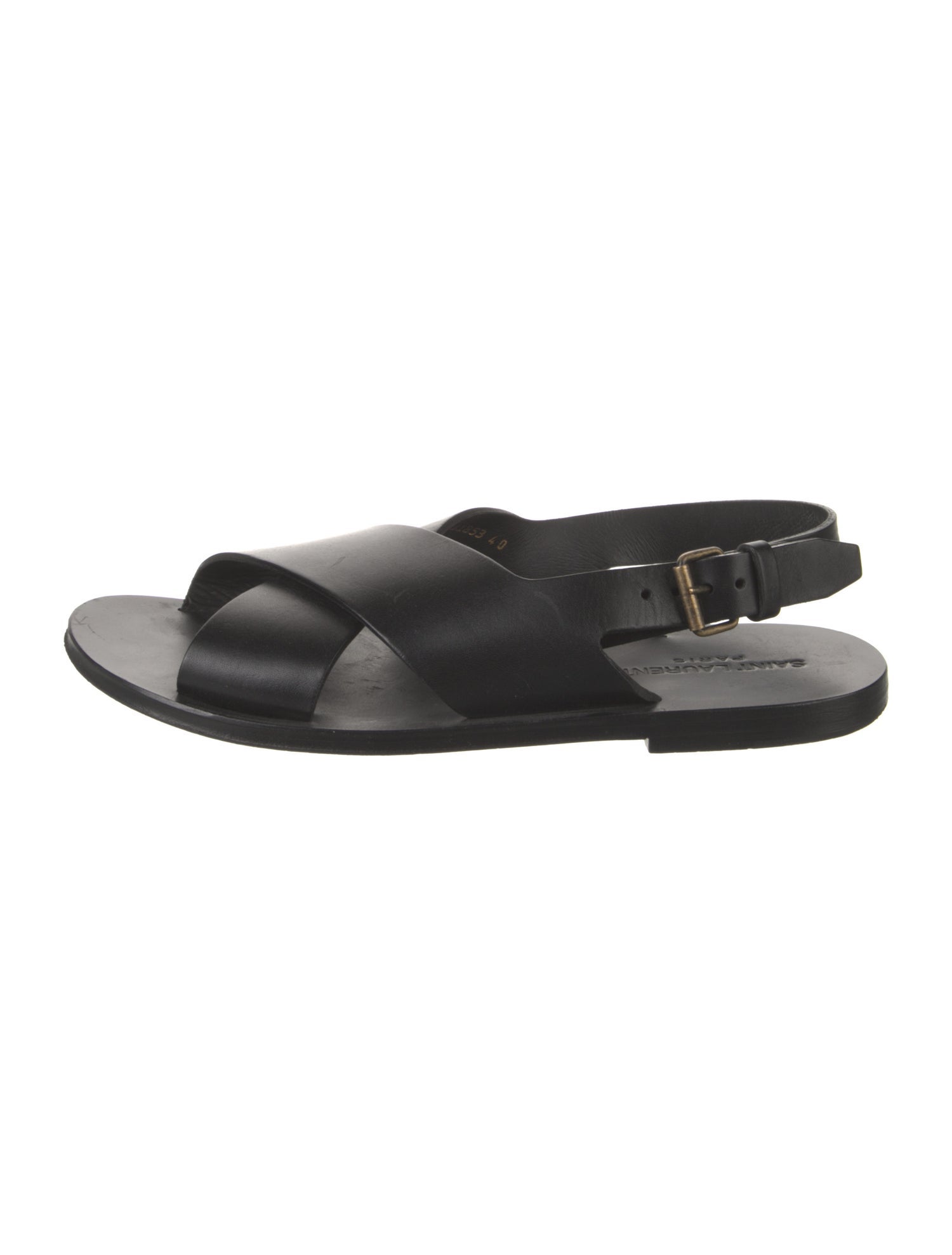 Saint Laurent Leather Slingback Sandals