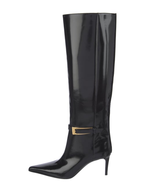 Saint Laurent Lee boot in glazed leather Patent Leather Rain Boots