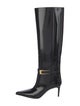 Saint Laurent Lee boot in glazed leather Patent Leather Rain Boots