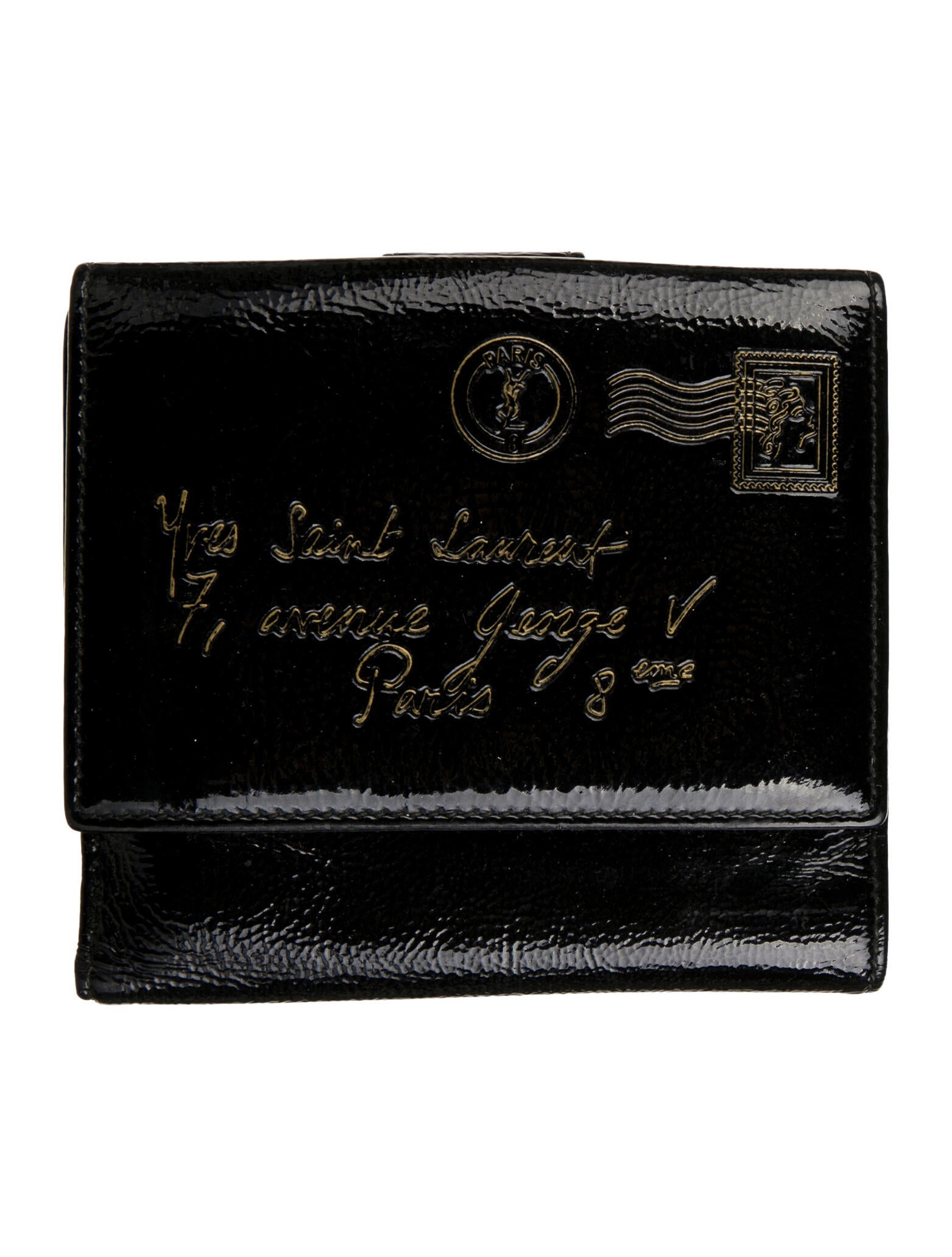 Saint Laurent Patent Leather French Purse