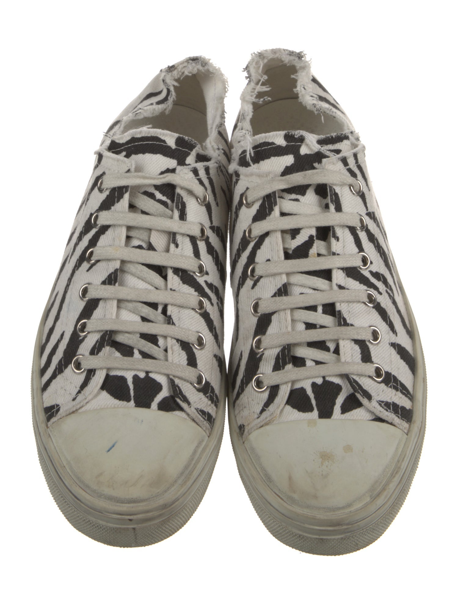 Saint Laurent Canvas Animal Print Sneakers