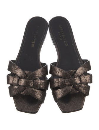 Saint Laurent Leather Slides