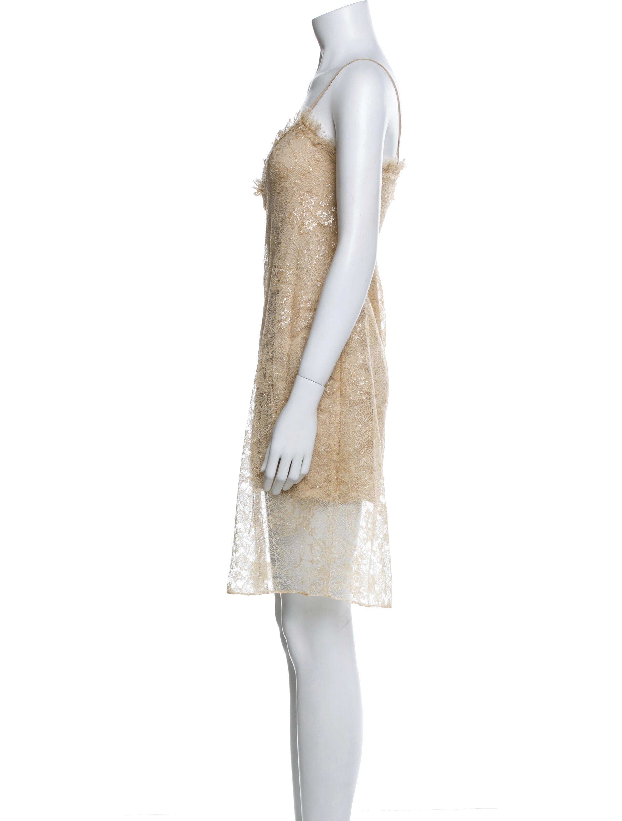 Saint Laurent V-Neck Mini Dress