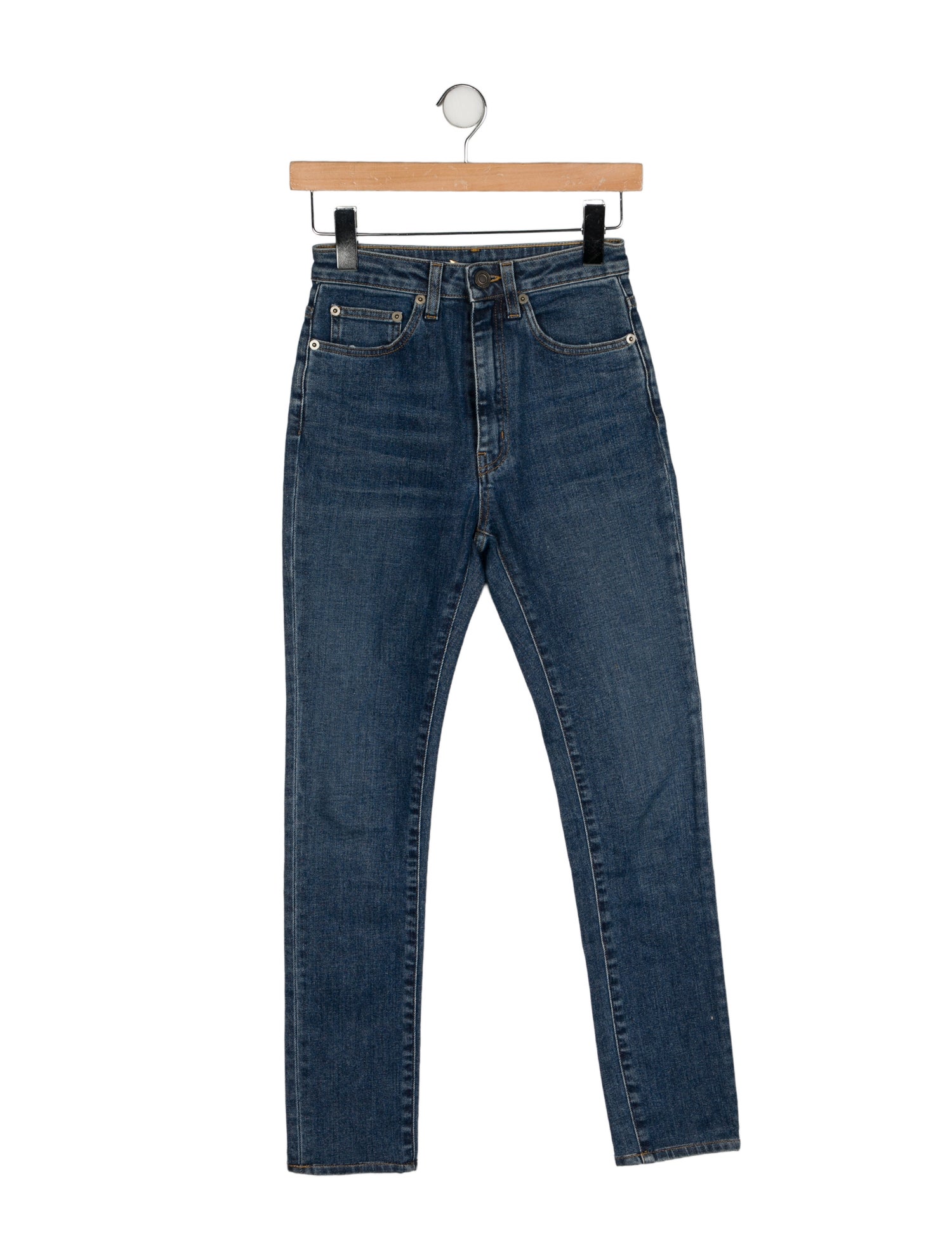 Saint Laurent Mid-Rise Skinny Leg Jeans