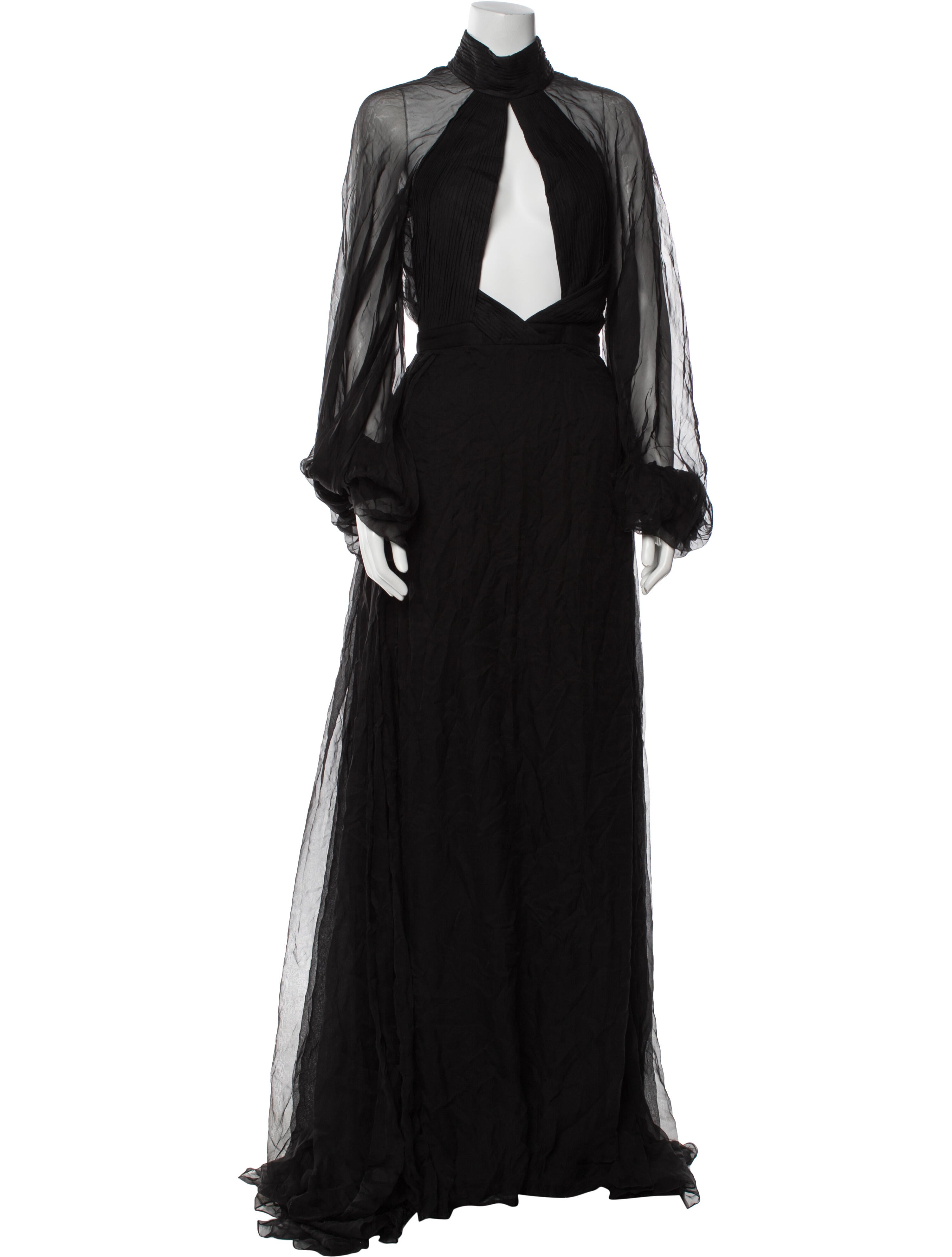 Saint Laurent Silk Long Dress w/ Tags