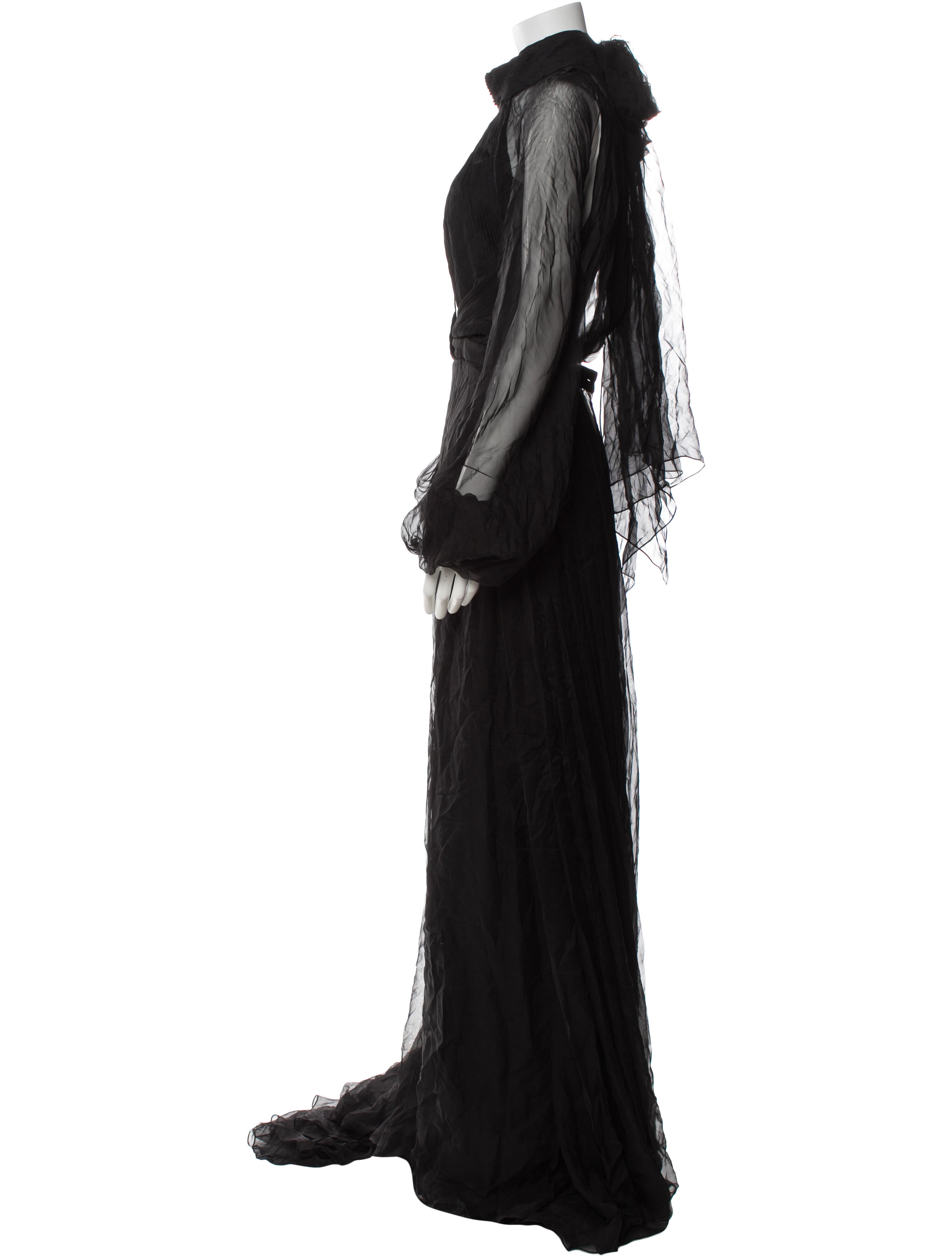 Saint Laurent Silk Long Dress w/ Tags