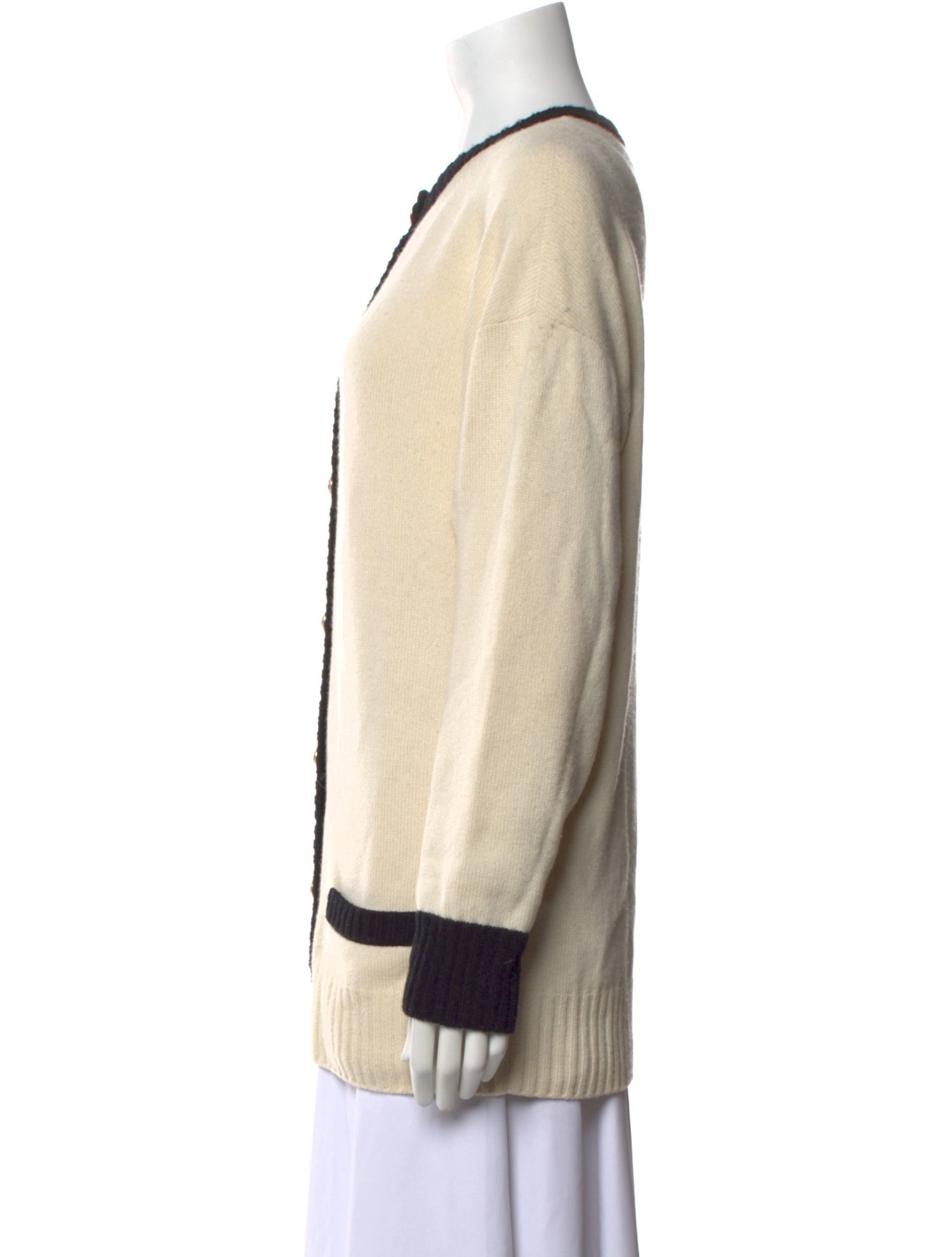 Saint Laurent Cashmere Colorblock Pattern Sweater