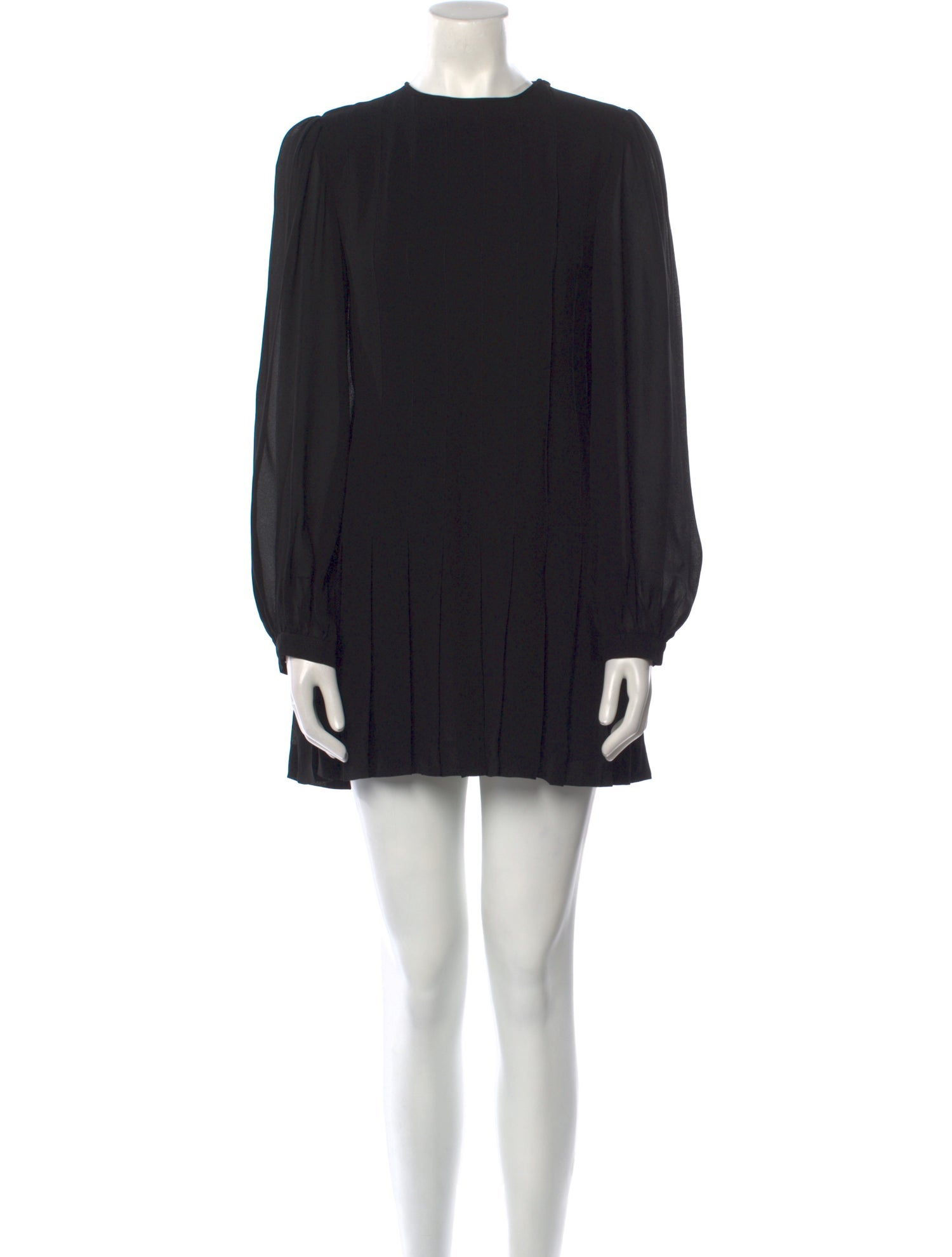 Saint Laurent Crew Neck Mini Dress