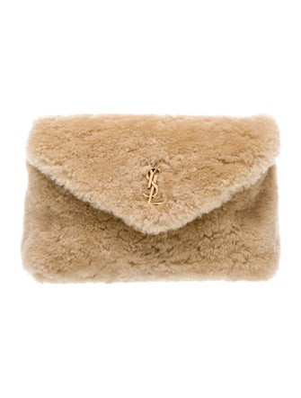 Saint Laurent Shearling Clutch