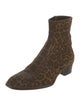 Saint Laurent Suede Animal Print Boots
