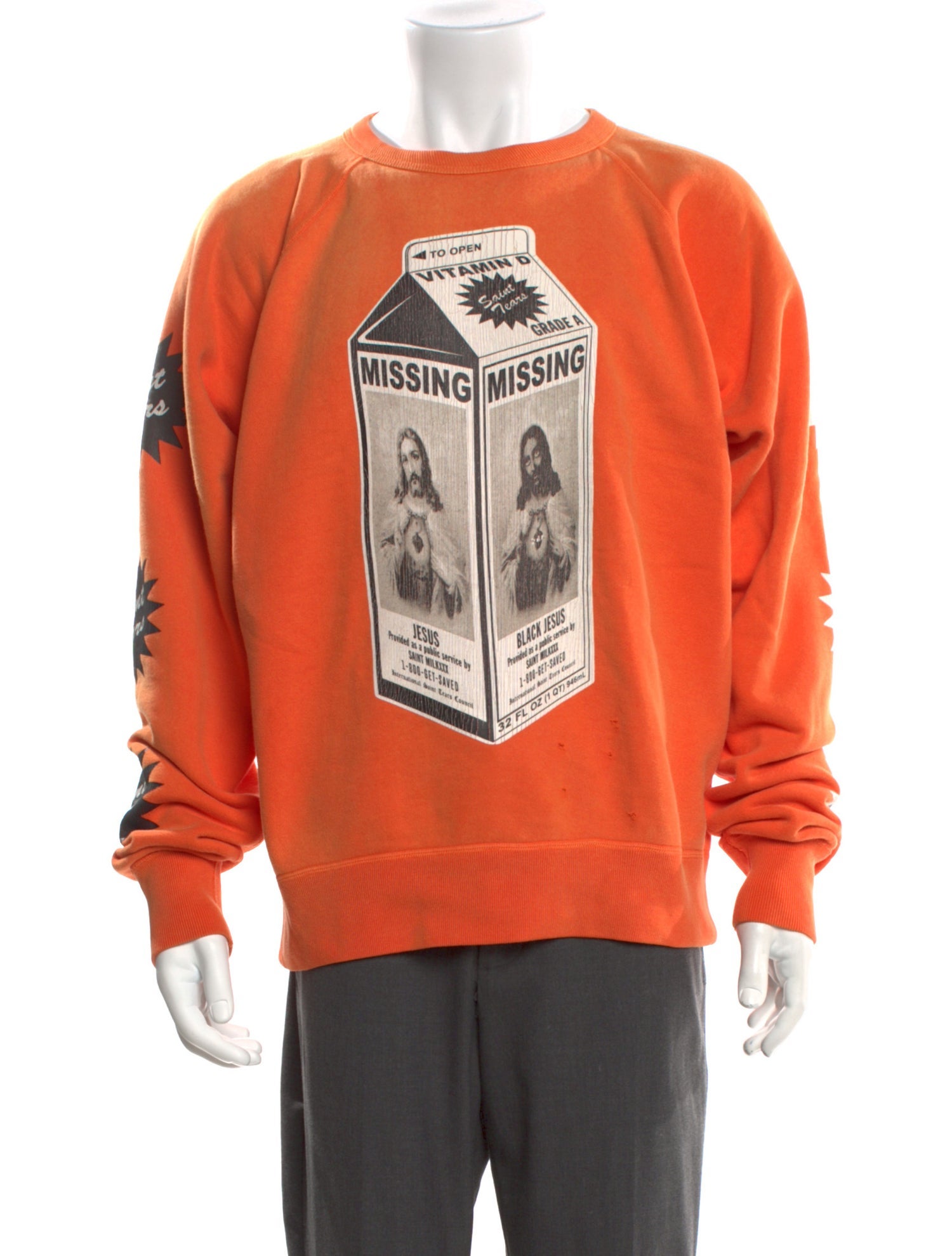 Denim Tears x Saint Michael Milk Carton Graphic Print Sweatshirt