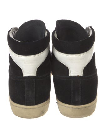 Saint Laurent Suede Leather Trim Embellishment Sneakers
