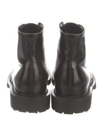 Saint Laurent Patent Leather Combat Boots